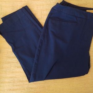 Blue crops with front pockets